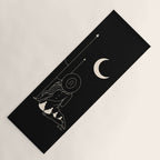 Talking to the Moon - Black and White Yoga Mat Gallery Image 1