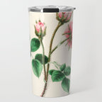  Moss rose by Clarissa Munger Badger, 1866 (benefitting The Nature Conservancy) Travel Mug Gallery Image 1