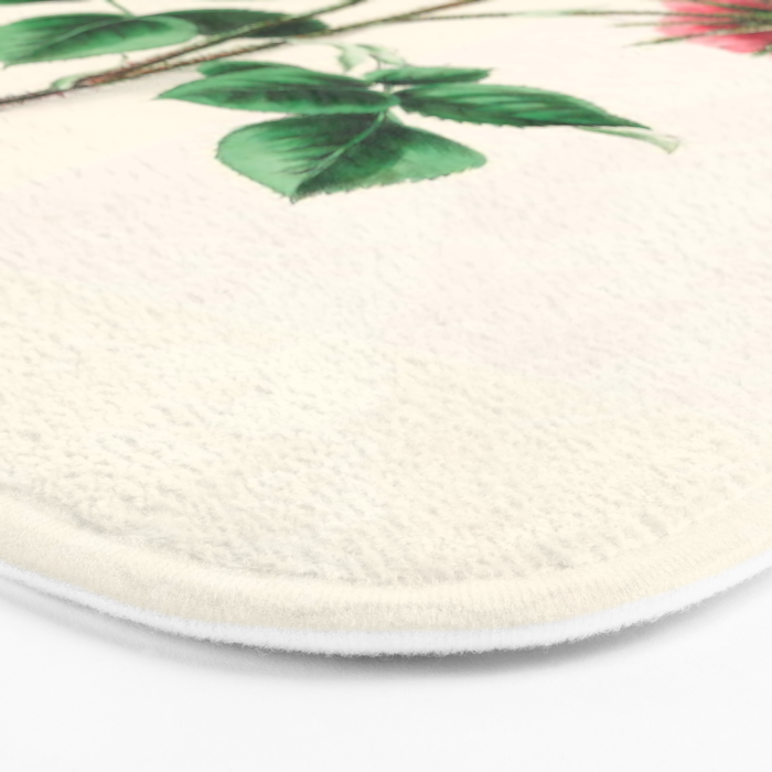  Moss rose by Clarissa Munger Badger, 1866 (benefitting The Nature Conservancy) Bath Mat Gallery Image 3