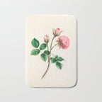  Moss rose by Clarissa Munger Badger, 1866 (benefitting The Nature Conservancy) Bath Mat Gallery Image 1
