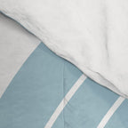Two Tone Line Curvature XV Sky Blue Modern Arch Abstract Comforter Gallery Image 4