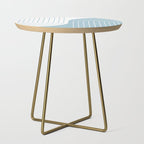 Two Tone Line Curvature XV Sky Blue Modern Arch Abstract Side Table Gallery Image 1