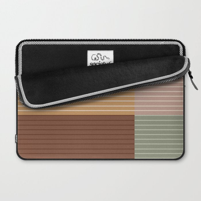 Color Block Line Abstract LII Boho Western Laptop Sleeve Gallery Image 2