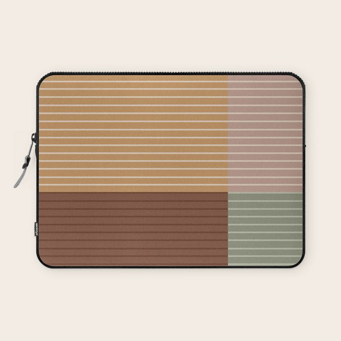 Color Block Line Abstract LII Boho Western Laptop Sleeve Gallery Image 1