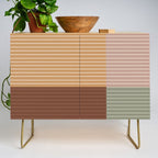 Color Block Line Abstract LII Boho Western Credenza Gallery Image 1
