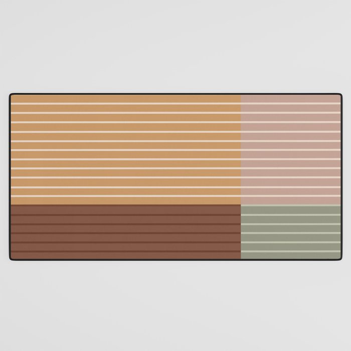 Color Block Line Abstract LII Boho Western Desk Mat Gallery Image 3