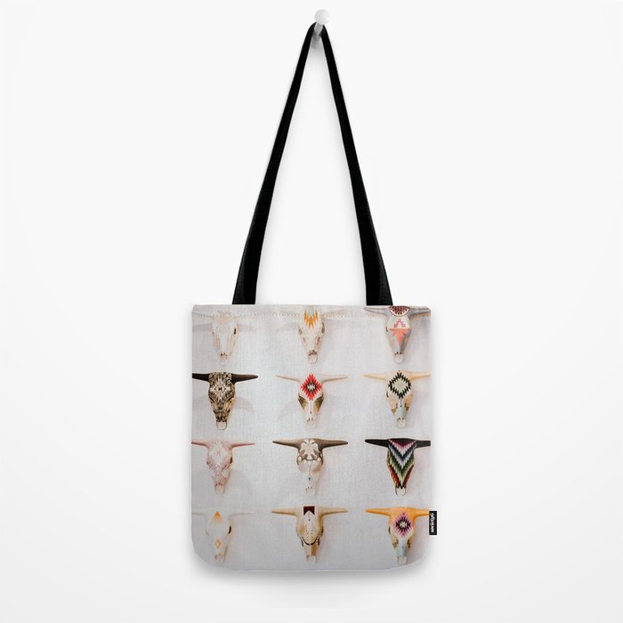 Bull Skulls - Mexican Folk Art Tote Bag Gallery Image 2