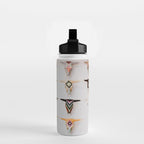 Bull Skulls - Mexican Folk Art Water Bottle Gallery Image 2