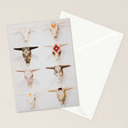 Bull Skulls - Mexican Folk Art Stationery Card Gallery Image 2