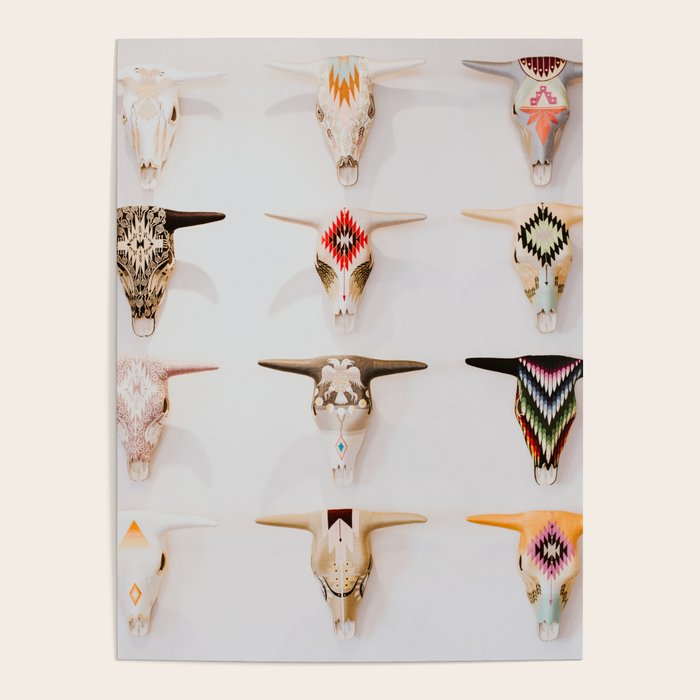Bull Skulls - Mexican Folk Art Poster Gallery Image 4