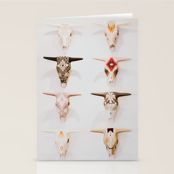 Bull Skulls - Mexican Folk Art Stationery Card Gallery Image 2