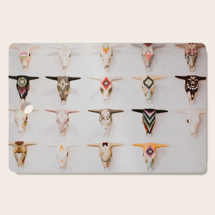 Bull Skulls - Mexican Folk Art Cutting Board Gallery Image 1