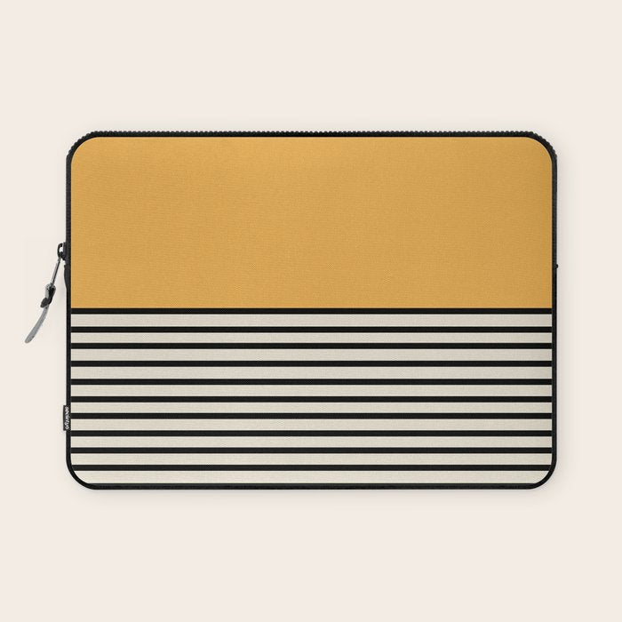 Sunrise / Sunset VI - Yellow & Black Laptop Sleeve Gallery Image 1