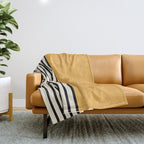 Sunrise / Sunset VI - Yellow & Black Throw Blanket Gallery Image 1