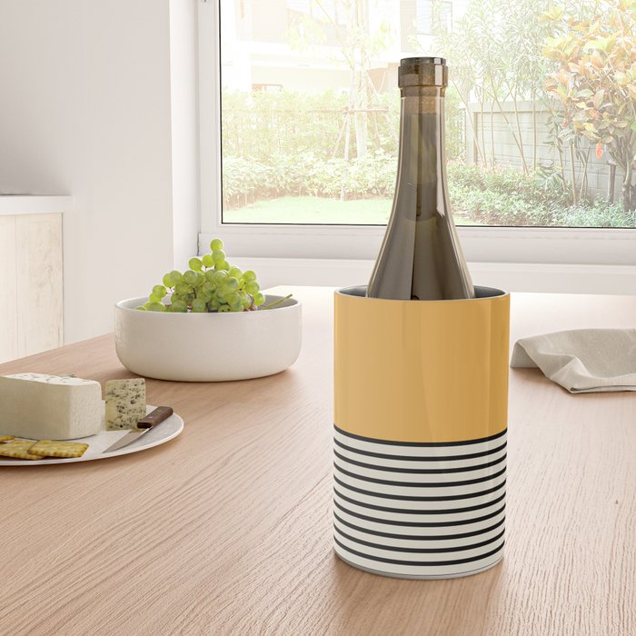 Sunrise / Sunset VI - Yellow & Black Wine Chiller Gallery Image 4