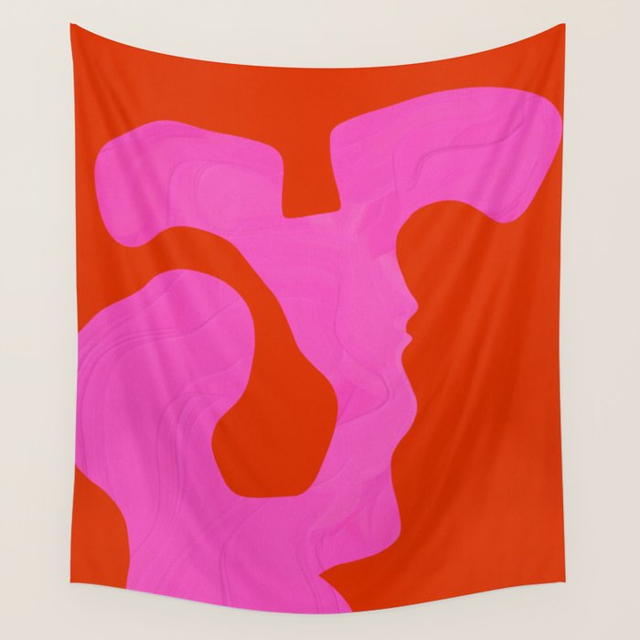abstract red - imagine 1 Wall Tapestry Gallery Image 4