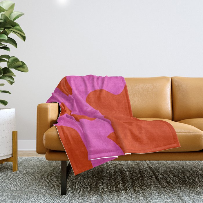 abstract red - imagine 1 Throw Blanket Gallery Image 1