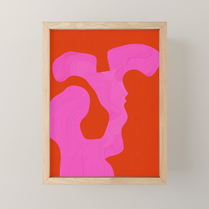 abstract red - imagine 1 Mini Art Print Gallery Image 1