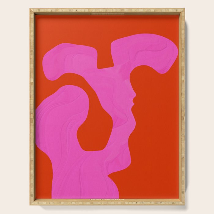 abstract red - imagine 1 Serving Tray Gallery Image 1