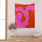 abstract red - imagine 1 Wall Tapestry Gallery Image 2