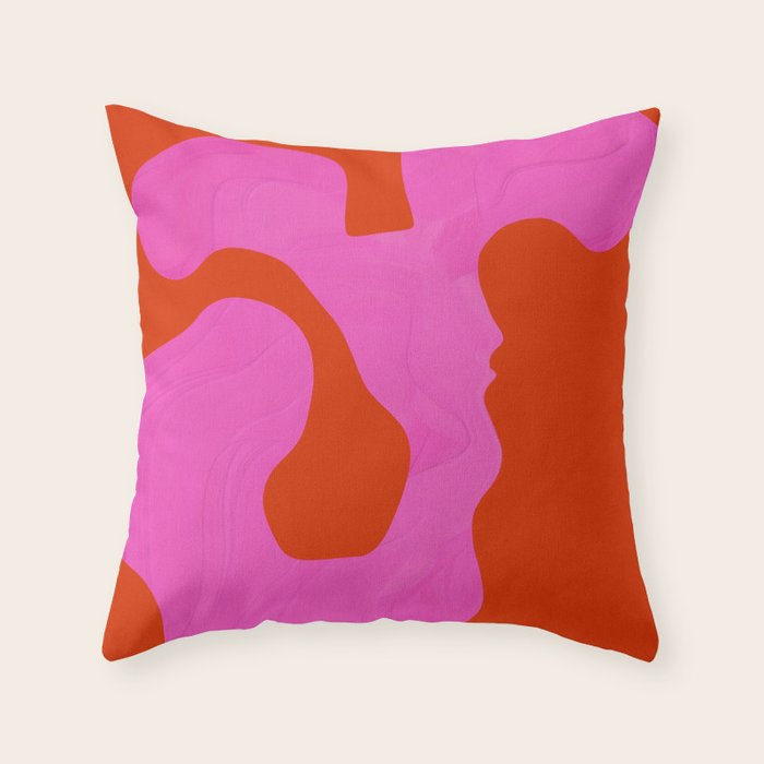 abstract red - imagine 1 Throw Pillow Gallery Image 1