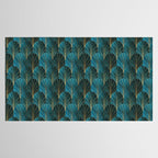 Art Deco Waterfalls // Ombre Teal Tablecloth Gallery Image 2