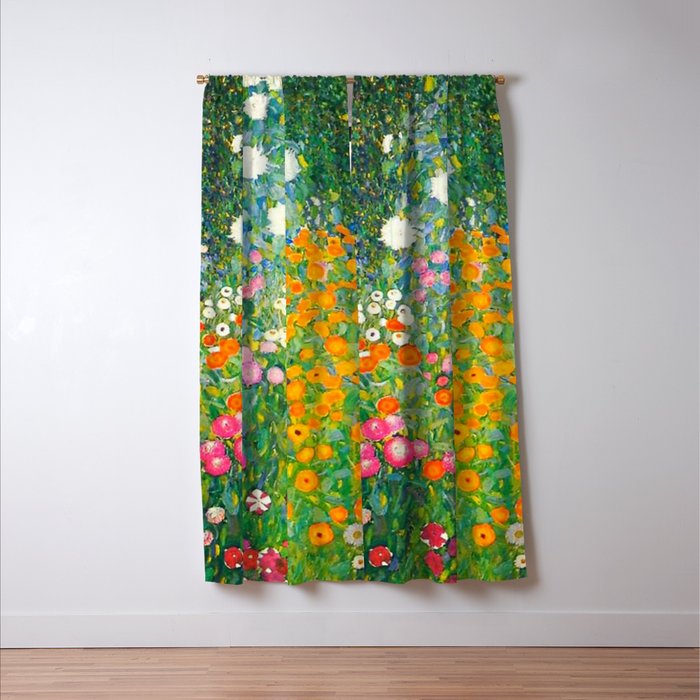Gustav Klimt Flower Garden Window Curtain Gallery Image 3