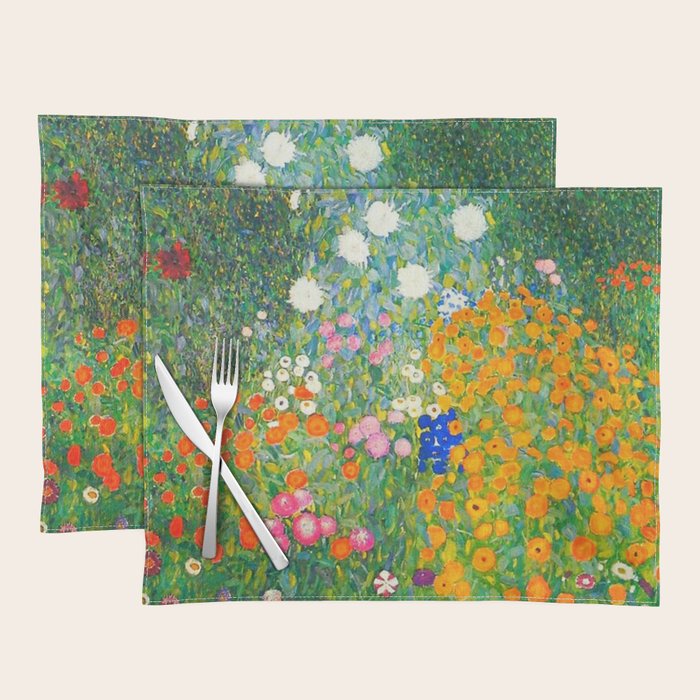 Gustav Klimt Flower Garden Placemat Gallery Image 1