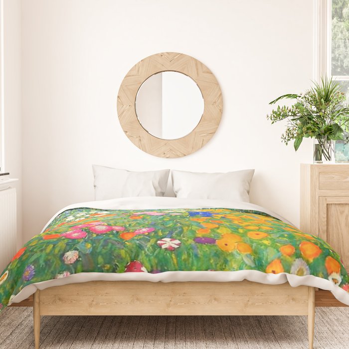 Gustav Klimt Flower Garden Duvet Cover Gallery Image 3