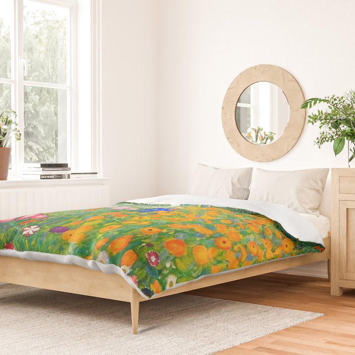 Gustav Klimt Flower Garden Duvet Cover Gallery Image 2