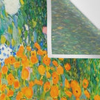 Gustav Klimt Flower Garden Wall Tapestry Gallery Image 3