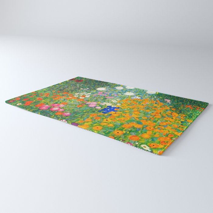 Gustav Klimt Flower Garden Rug Gallery Image 3