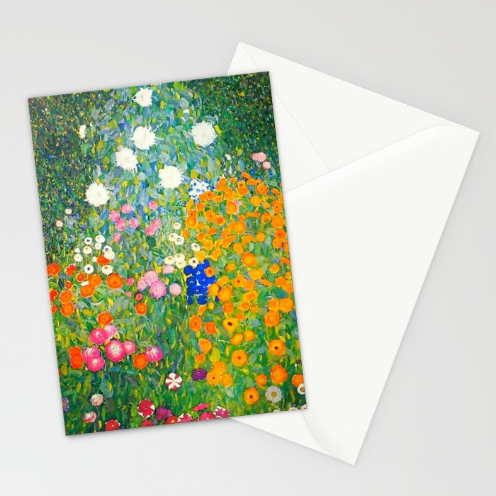 Gustav Klimt Flower Garden Stationery Card Gallery Image 2