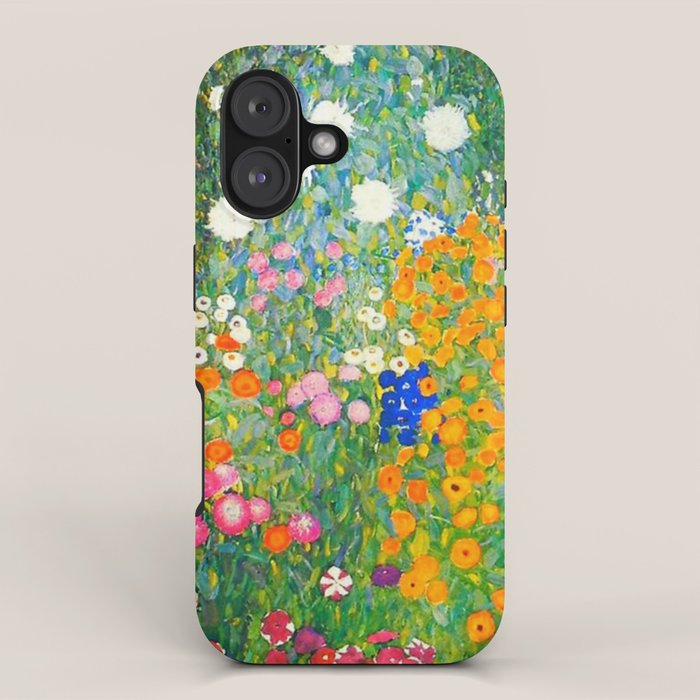 Gustav Klimt Flower Garden iPhone Case Gallery Image 1
