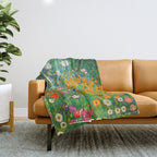Gustav Klimt Flower Garden Throw Blanket Gallery Image 1