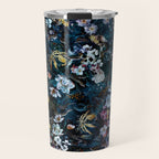 Skull Snake and Flowers Travel Mug Gallery Image 1