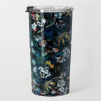 Skull Snake and Flowers Travel Mug Gallery Image 3