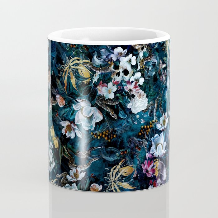 Skull Snake and Flowers Coffee Mug Gallery Image 4