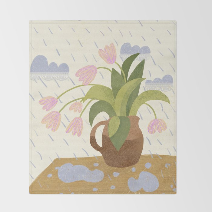 Rain Saves from Burning Out Throw Blanket Gallery Image 2