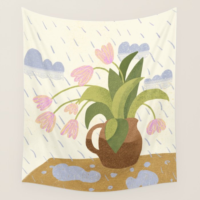 Rain Saves from Burning Out Wall Tapestry Gallery Image 4