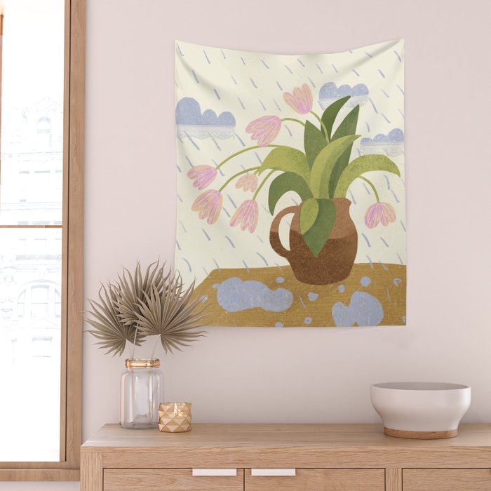 Rain Saves from Burning Out Wall Tapestry Gallery Image 2
