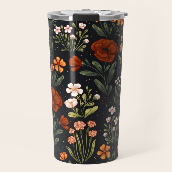 Wild Flowers ~ vol1.  vintage inspired botanical Travel Mug Gallery Image 1