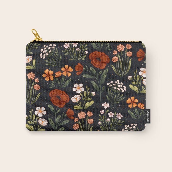 Wild Flowers ~ vol1.  vintage inspired botanical Carry All Pouch Gallery Image 1