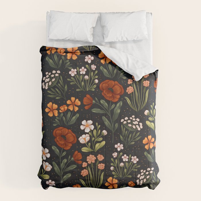 Wild Flowers ~ vol1.  vintage inspired botanical Comforter Gallery Image 6