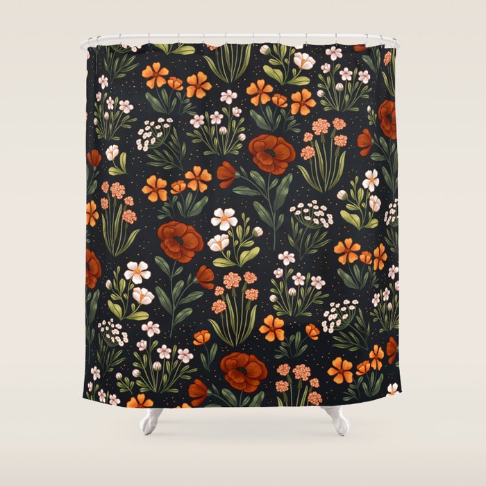Wild Flowers ~ vol1.  vintage inspired botanical Shower Curtain Gallery Image 1