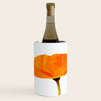 One And Only - Orange Poppy White Background #decor #society6 #buyart Wine Chiller Gallery Image 1