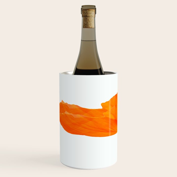 One And Only - Orange Poppy White Background #decor #society6 #buyart Wine Chiller Gallery Image 2