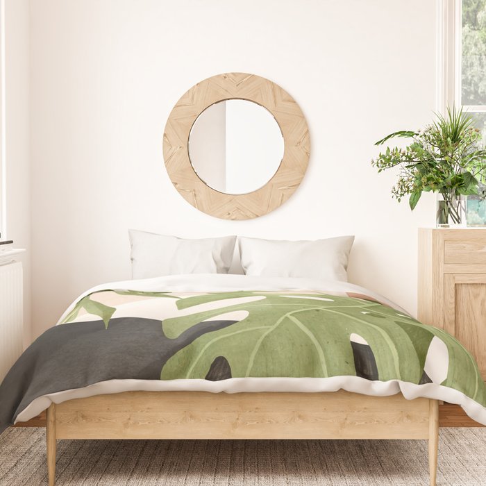 Abstract Art Tropical Leaves 21 Duvet Cover Gallery Image 3