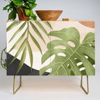 Abstract Art Tropical Leaves 21 Credenza Gallery Image 1