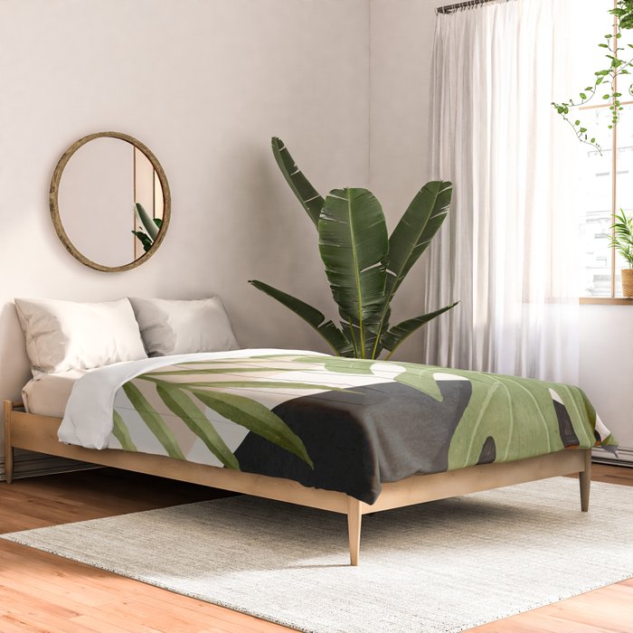 Abstract Art Tropical Leaves 21 Comforter Gallery Image 2
